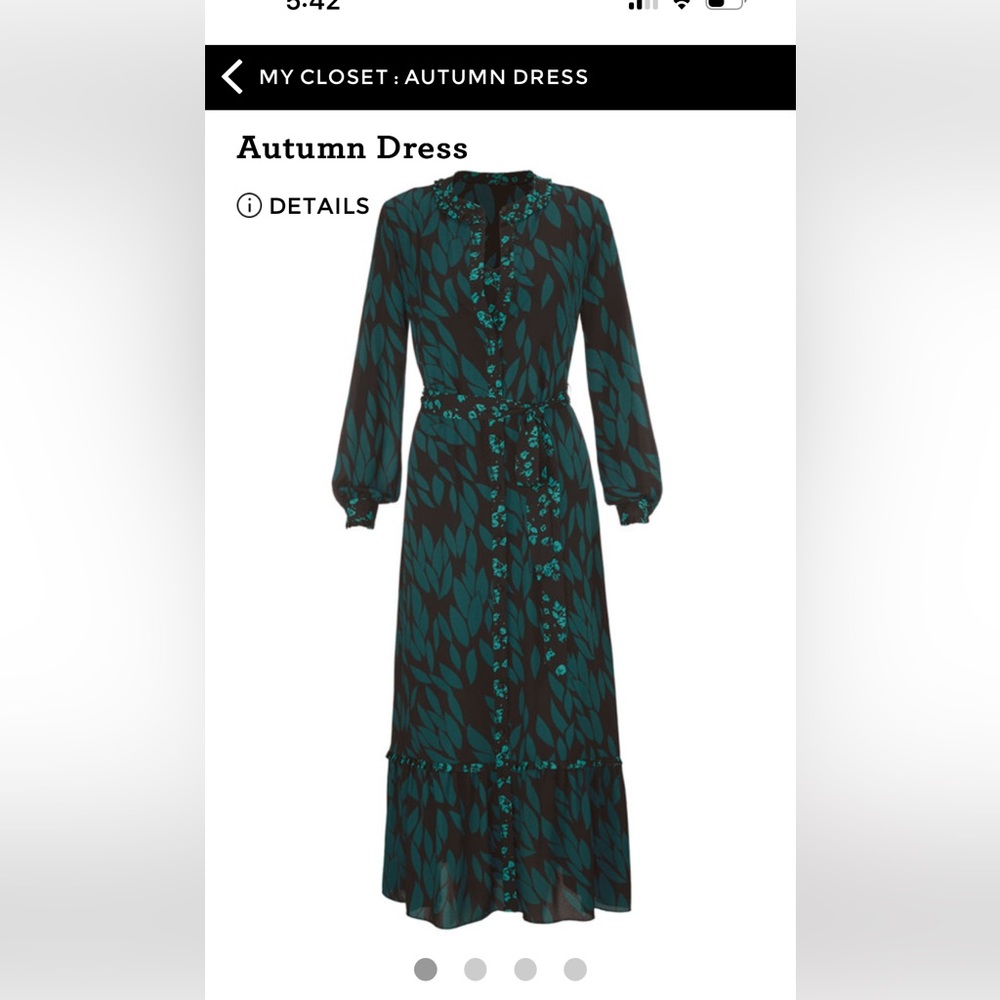 Green and black cabi dress